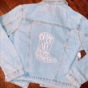 American flag denim jacket